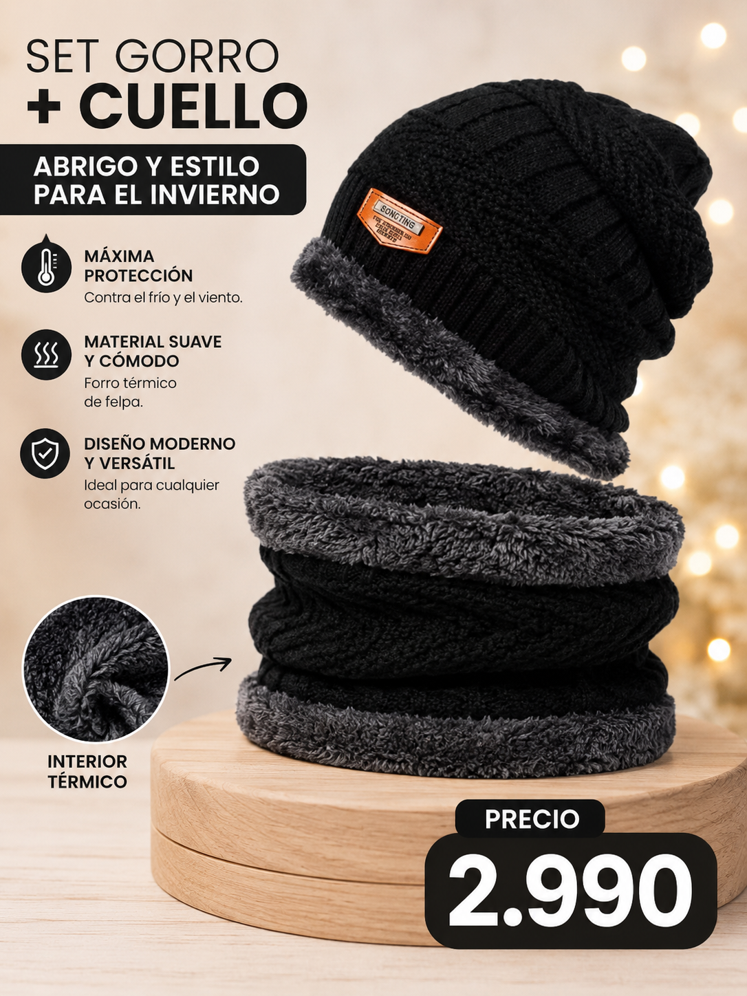 Gorro con cuello